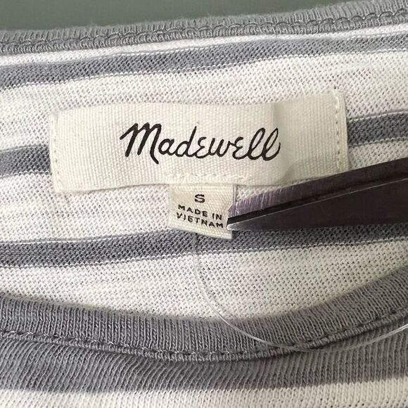 Madewell Forward-Seam Tank Top in Stripe - Size Small Classic - Picture 8 of 10